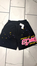 Mens Black   Sp5der Punk V2 sweat shorts  siz...