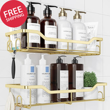 Shower Caddy Large Adhesive Stainless Steel Organizer Shelf Bathroom Storage NEW
