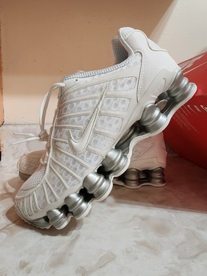 Women's Size 10/Men's Size 8.5 Nike Shox TL Triple Sail Sneakers