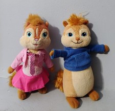 2010 TY Beanie Baby Alvin  The Chipmunks Simon  Brittany Mini 7" Plush Set
