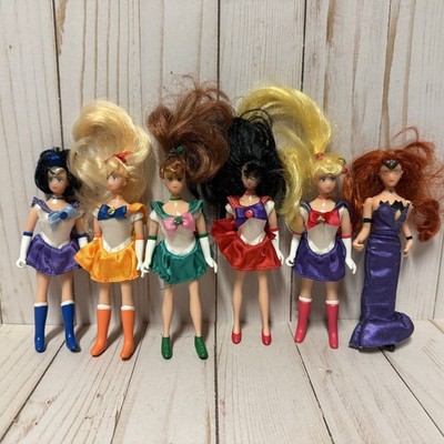 Vintage Sailor Moon Dolls Lot Mars Mercury Jupiter Venus Queen Beryl 6 Inch