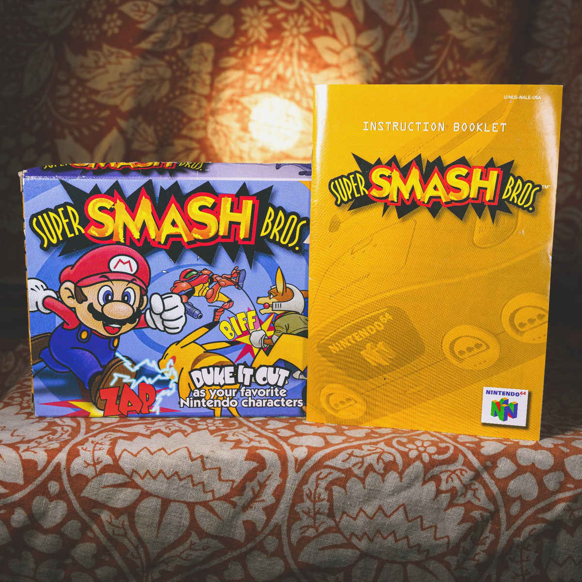BOX ONLY Super Smash Bros Nintendo 64 N64 Original Box & Manual
