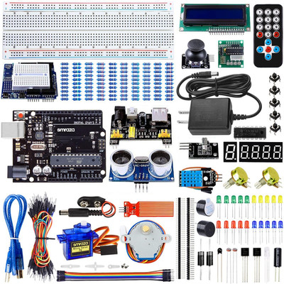 Smraza Super Starter Kit with Breadboard, Power Supply, Sensors, LCD 1602
