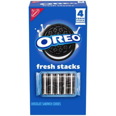 OREO Fresh Stacks Chocolate Sandwich Cookies, Travel Snacks, 8.05 oz (4 Multi Sn