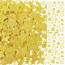 Gold Glitter Star Stickers Foam Sticker Sheets 6 Small Large Gold Foil