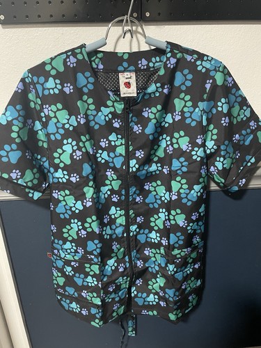 Ladybird Line Paw Print Dog Grooming Jacket Mesh Back LB-PAW Size M