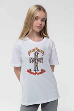 Image of Guns N' Roses Kids T Shirt Appetite for Destruction Official White Ages 1-12 yrs