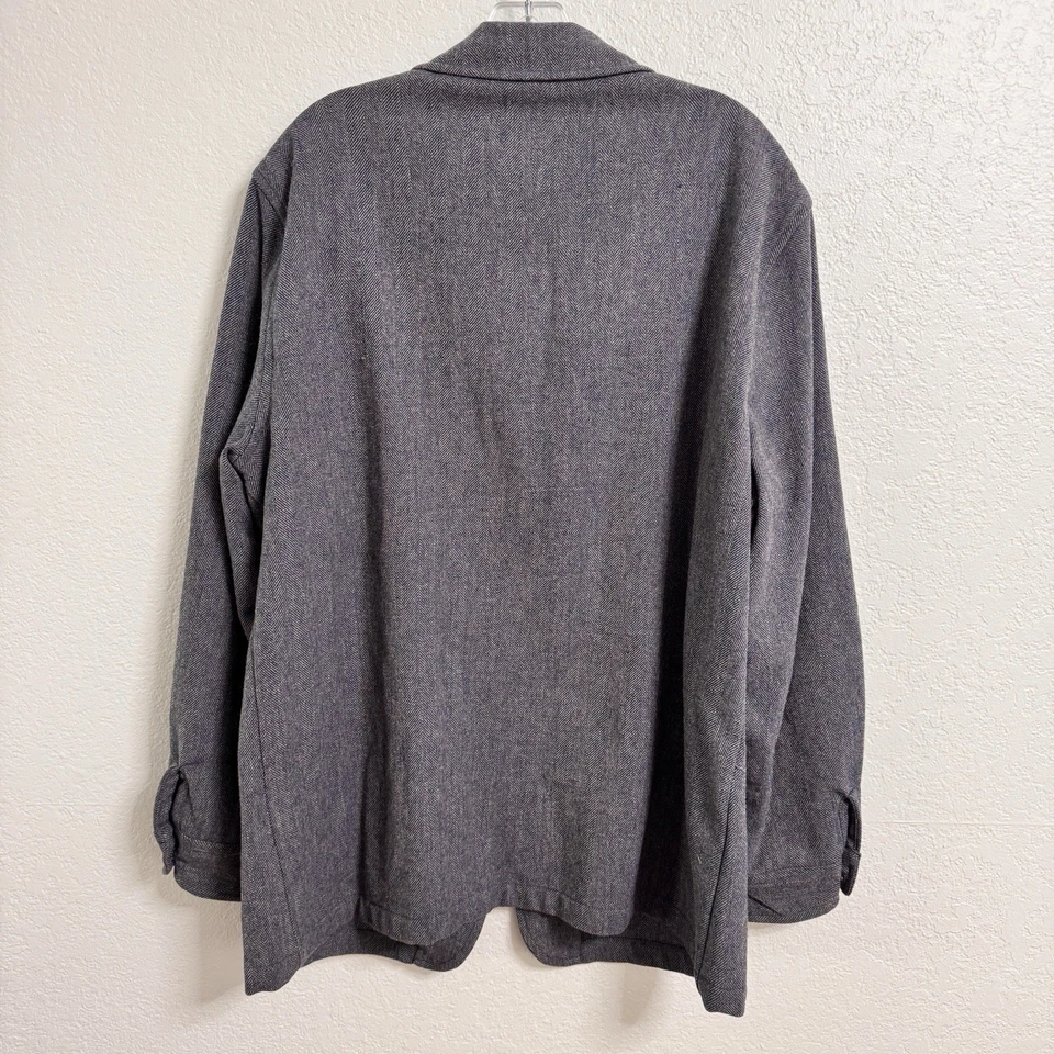 Pendleton Heritage Blazer 男式 L 灰色羊毛人字形运动外套限量版 — 第 3/4 张图片