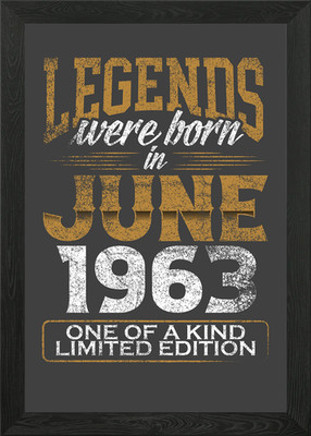 Legends were born in 1963 Gerahmtes Wandbild Poster Leinwanddruck Bild