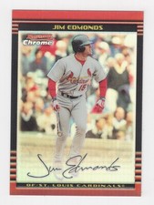 2002 BOWMAN CHROME BASEBALL REFRACTOR 499/500 JIM EDMONDS CARDINALS #90