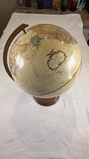 Replogle 12” World Classic Globe Hardwood Base Made in USA Vintage Style