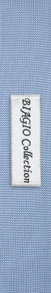 Corbata tejida Biagio color liso AZUL BEBÉ para hombre corbata tejida Foto 2 de 2