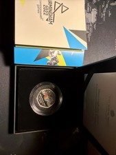 2022 Birmingham Commonwealth Games UK 50p Coloured Silver Proof Coin Royal Mint