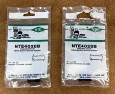 NOS NEW NTE Electronics NTE4028B IC CMOS BCD to Decimal Decoder (ECG4028B) 2 Pk