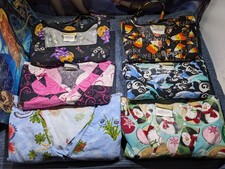 Lot Of 6 Tafford Sanibel Cherokee Scrubs Tops - Small - Holiday Animals