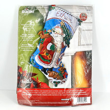 Bucilla Plaid 2013 Traditional Santa Felt Stocking Kit 86409 New/Factory Sealed