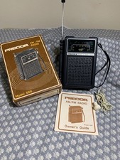 PRECOR FM-AM 2 Band Radio Model 666 Original O Manual  Earphone  Box  A 