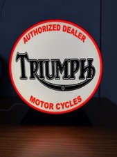 Triumph Motorcycles Vintage Led Illuminated Sign Authorized Dealer Triumph Motorcycles Vintage Led Illuminated Sign Authorized Dealer