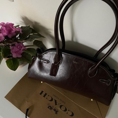 COACH Empire Carryall Shoulder Bag Burgundy Red Leather CR309 outlet New
