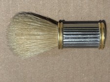 Vintage Shaving Brush Barbershop Style Metal Handle Badger Hair Grooming Tool