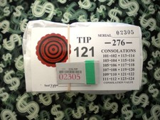 1 Game  276-P4 69  REGULAR "NOT Sure" TIP BOARD 101-124 Pull Tab Jar Ticket