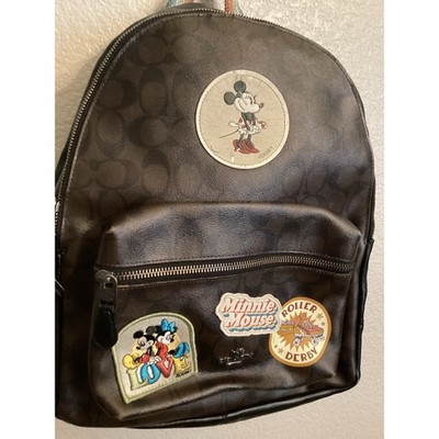 Coach Disney x Mickey Minnie Mouse Skate Emblem Signature Leather