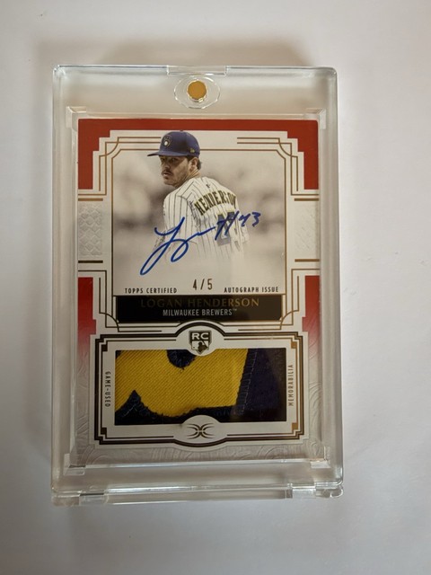 2025 Topps Definitive - Rookie Patch Autographs Logan Henderson - Red - 4/5 !!!