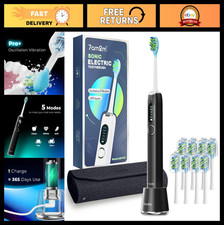 Sonic Electric Toothbrush for Adults Teens, LED Screen, 5 Modes, 365 Days Char