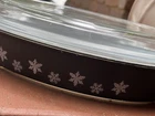 Vintage Crown Pyrex Black & White Snowflake Divided Dish With Lid 1960s