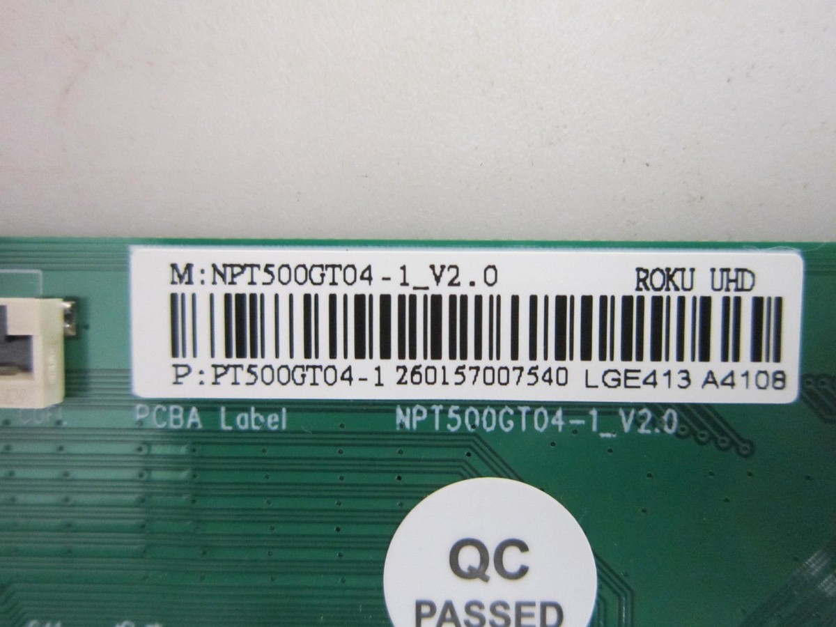Philips 50PUL6533/F7 - Serial # Prefix MG8 T-Con Board NPT500GT04