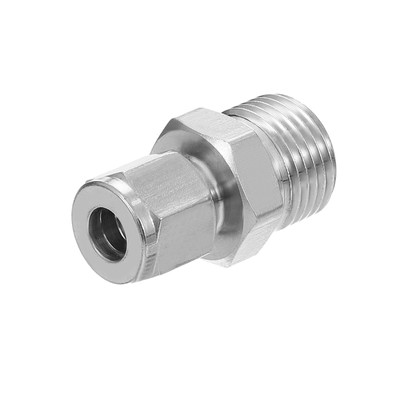 1/2G x 8mm Kompressionsrohrverschraubung, Doppelferrulen, Gerader Adapter