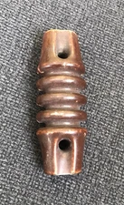 Vintage Brown Ceramic Radio Strain Insulator