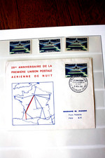 25é anniversaire le Bourget, 1964, neuf, oblitéré, non dentelé ,3 FDC