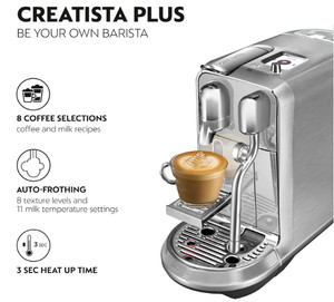 Nespresso Creatista Plus Automatic Pod Kaffeemaschine mit Milchaufschäumstab