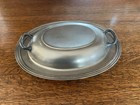 Vintage ~ Oval Silver Plated Serving Dish ~ Lid with Handles ~ Unmarked — photo 2