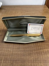 Penna A Sfera Aurora 98 Placcato In Oro 22ct In Ottimo Stato Con Scatola