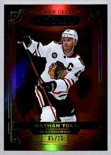 Jonathan Toews 2022-23 UD Stature Photo Variant Orange /25 #48 Chicago