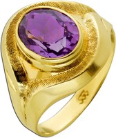 Amethyst Ring Gold 333 8K Lila Amethyst 2.3Ct Antikschmuck