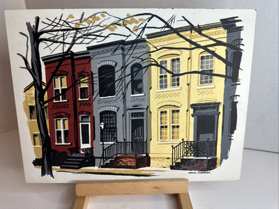 Vintage Mid Century Modern Numbered (12) Serigraph By Artist Mark