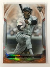 Reggie Jackson 2019 Topps Triple Threads #88 Amber #'d 167/199 Yankees