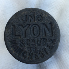 John Lyon & Co Manchester old antique vintage soda ginger beer bottle stopper