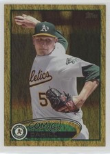 2012 Topps Gold Sparkle Trevor Cahill #2 5h9