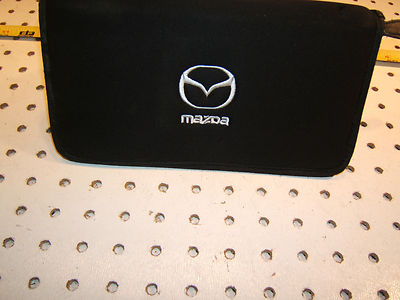 Mazda owner's Manual black zip type EMTPY 1 Pouch with MAZDA white logo on top