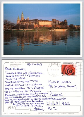 x00170 Wawelberg Krakau Polen Postkarte 2017 Briefmarke