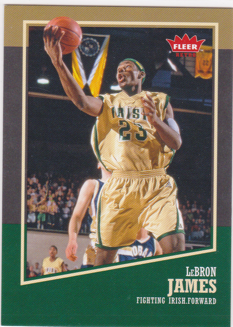 LeBRON JAMES Irish High School #23 Basketball 13/14 Fleer Retro