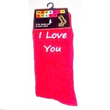 I Love You Mens Red Socks UK Size 5-12 - X6 - ILU