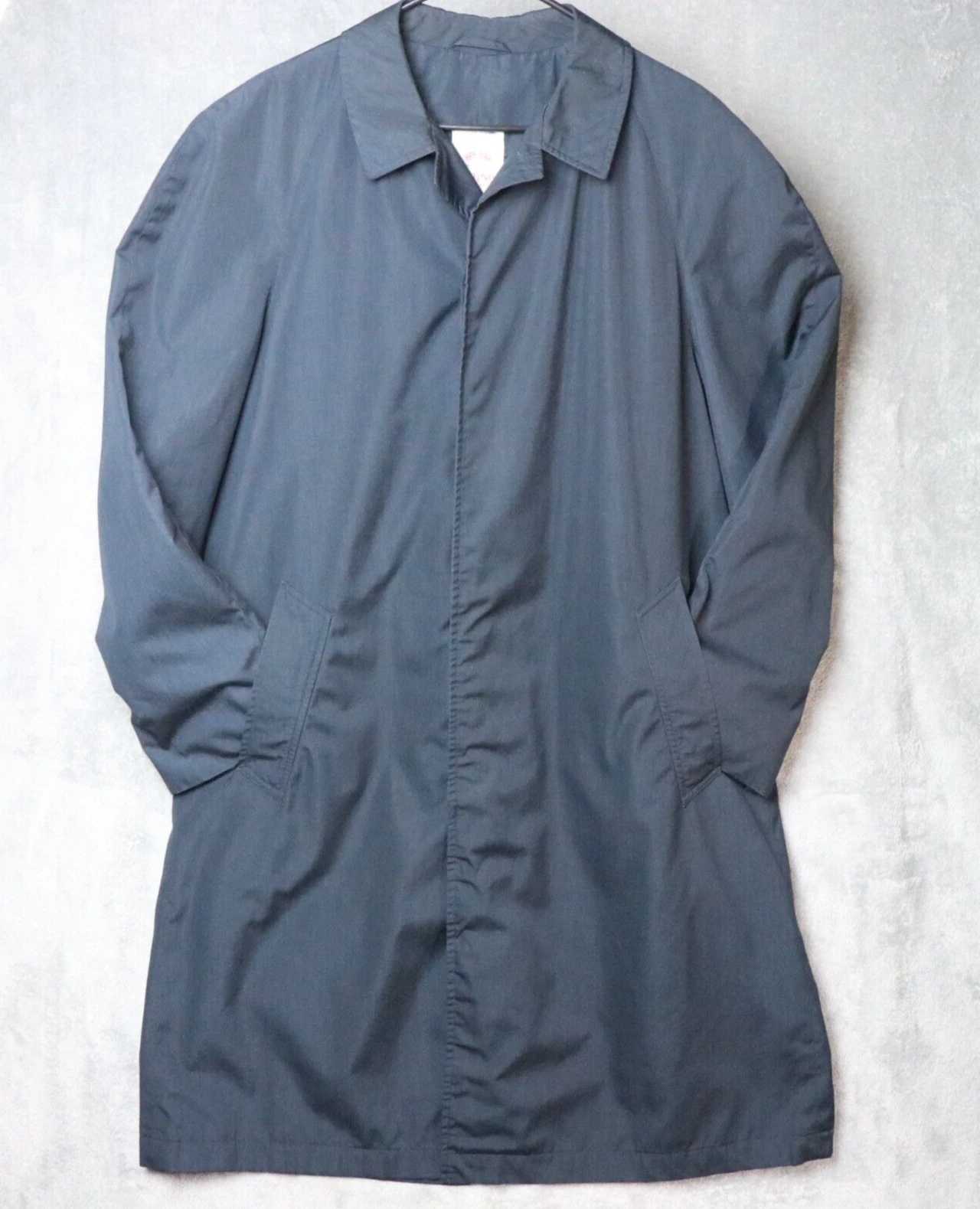 Samuel Martin London Nino Raincoat Trench Coat Navy Blue XL Vintage