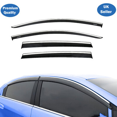 Chrom Fenster Windabweiser für Renault Clio 4 2013+ Regenschutzvisiere 4tlg