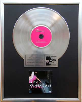 Amy Winehouse Frank original CD/Cover +12'' gerahmt goldene Schallplatte
