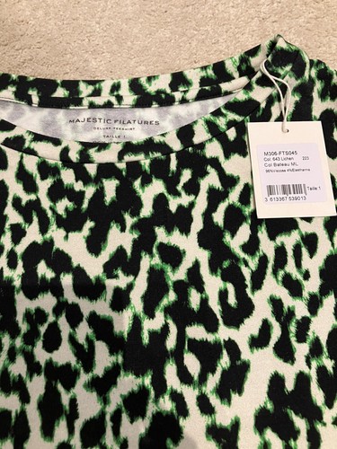 Majestic Filatures Ladies Leopard Print Lightweight Jumper Size 1- NWT - Picture 8 of 11